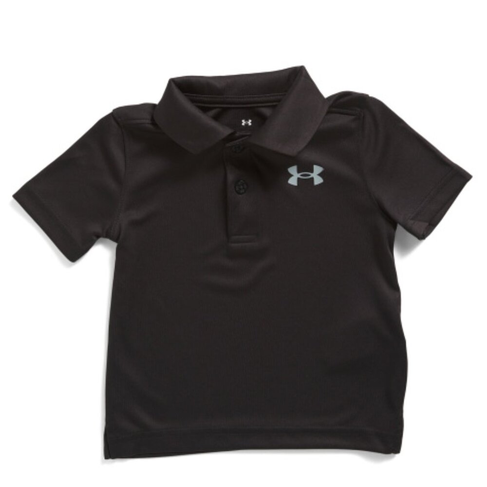 NWT Boys Under Armour Black Polo